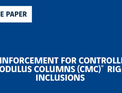 Reinforcement For Controlled Modulus Colums (CMC)® Rigid Inclusions