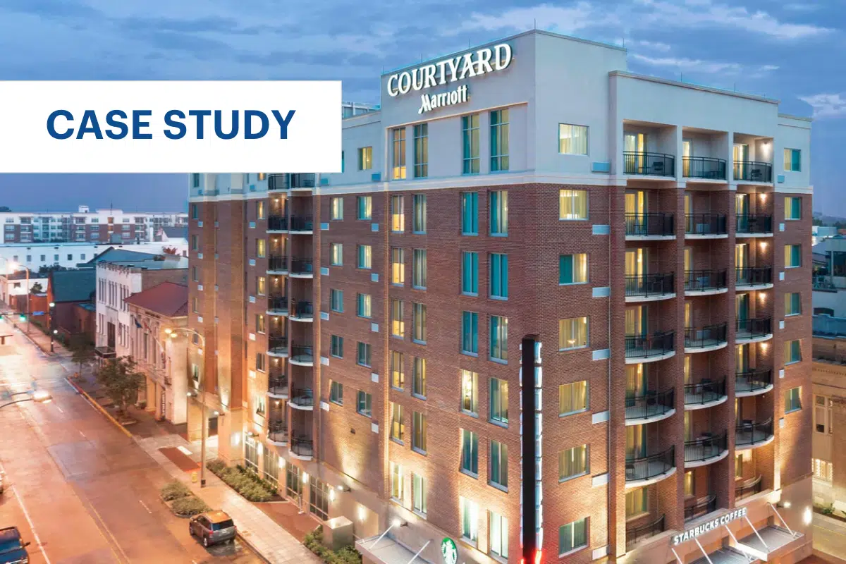 photo of the completed Courtyard Marriott Baton Rouge