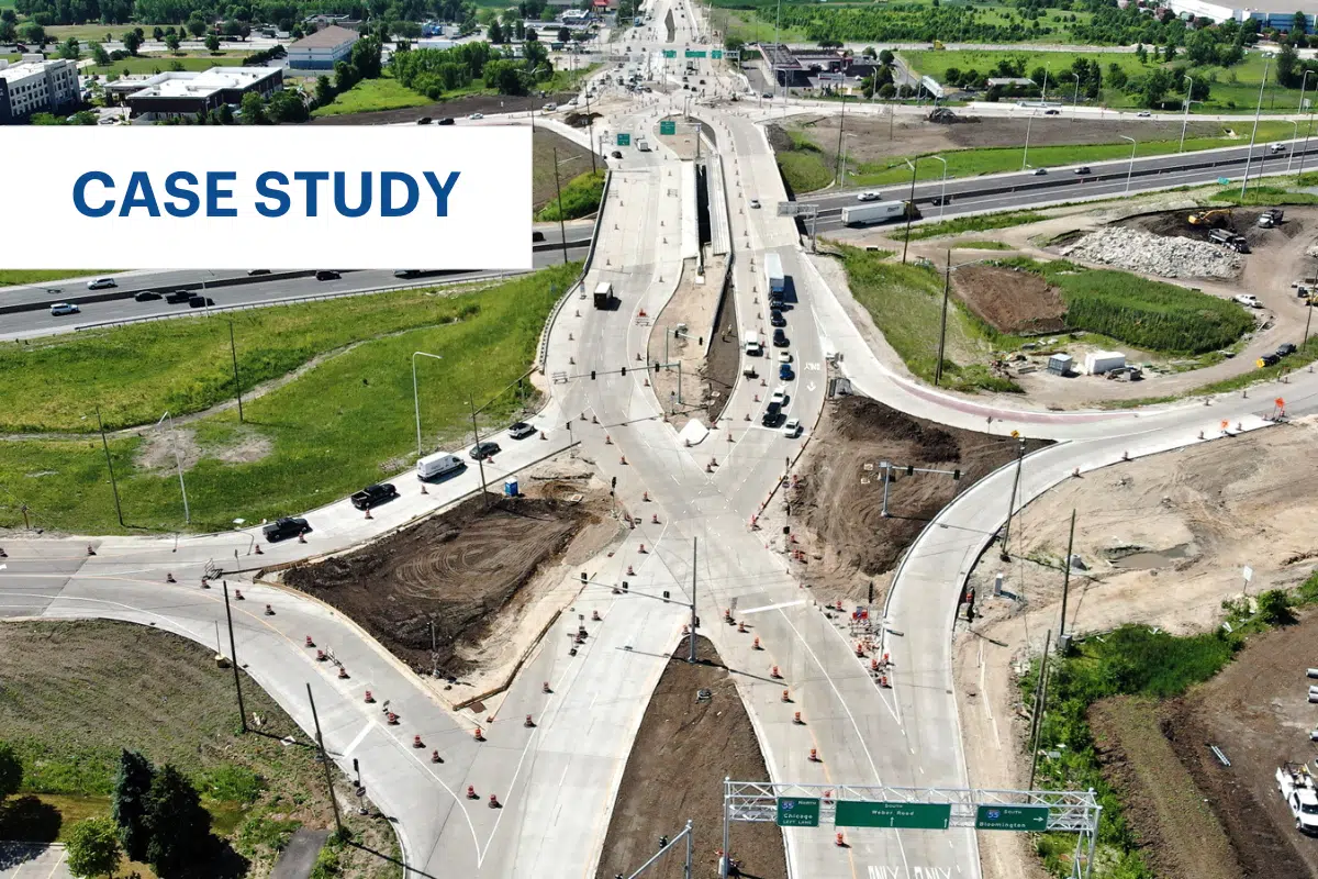 Photo of IDOT Weber Road construction