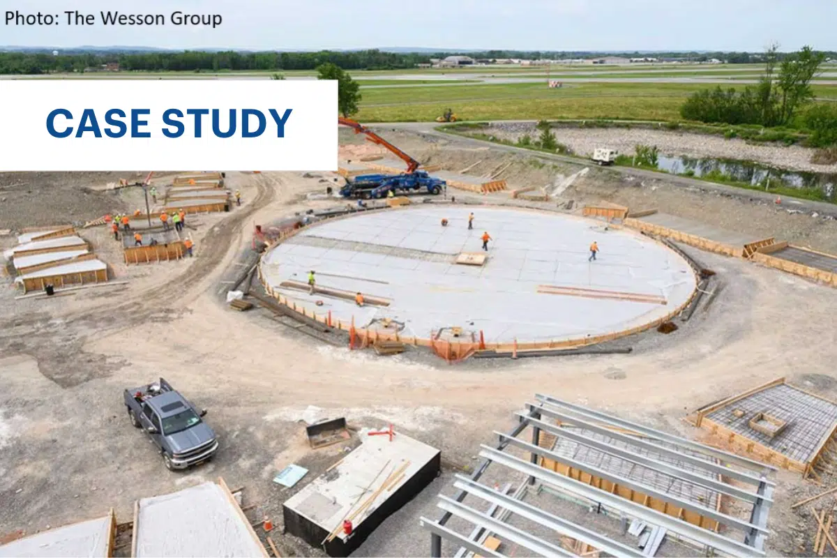 Photo of airport deicing storage tanks support